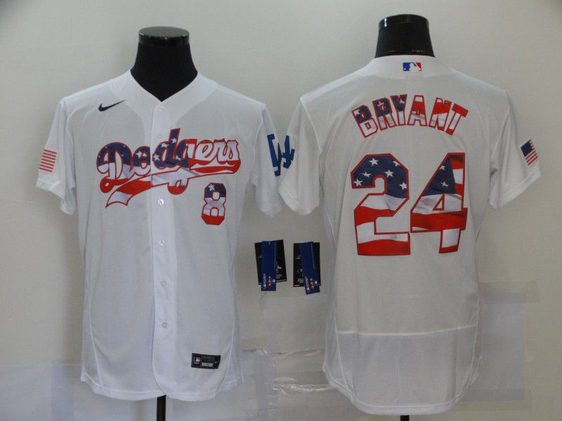 Men Los Angeles Dodgers #24 Bryant White Elite 2020 MLB Nike Jerseys->los angeles dodgers->MLB Jersey